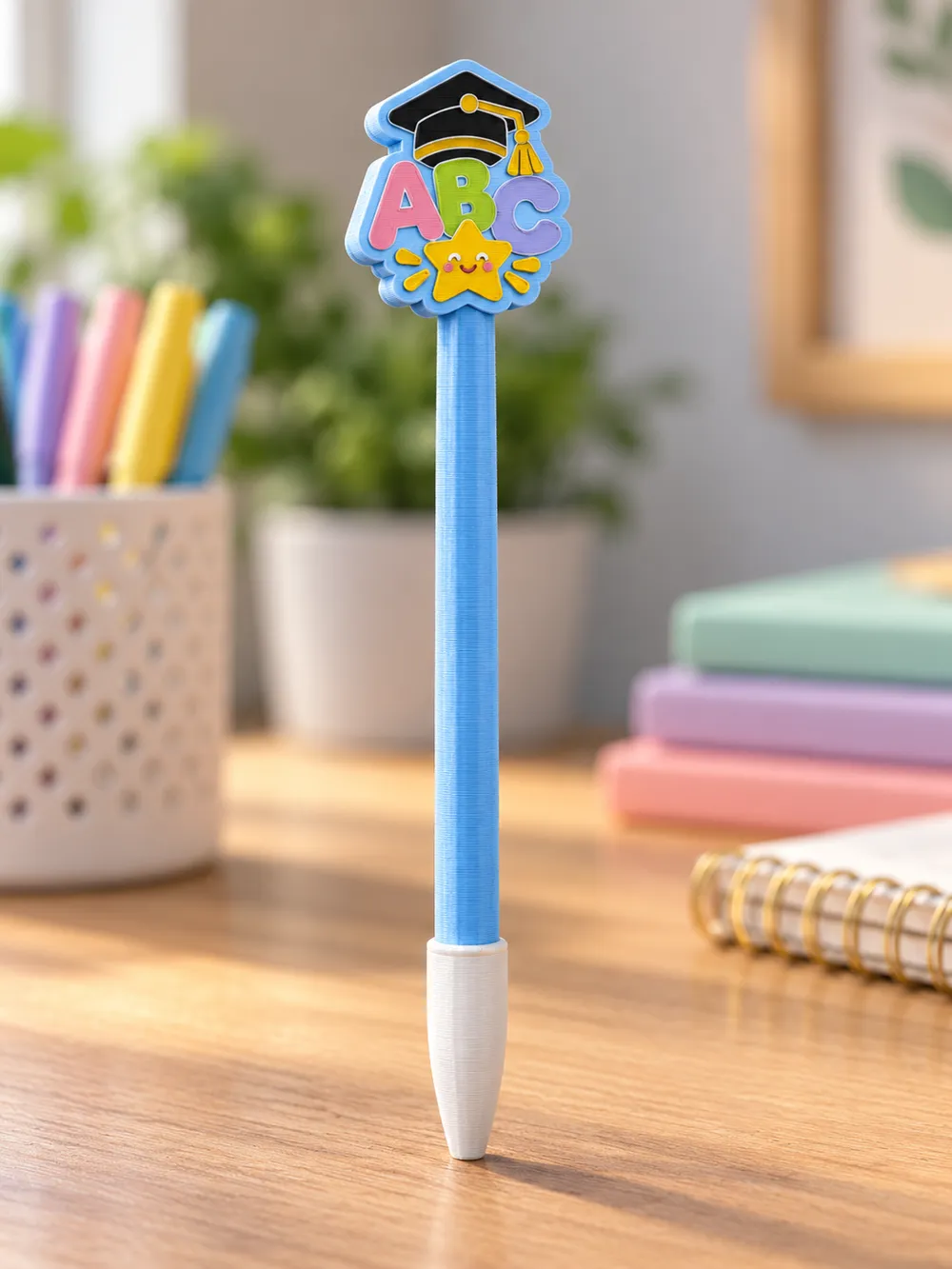 ABC Pen and Pencil Topper Kit - Free 3D Print Model - MakerWorld