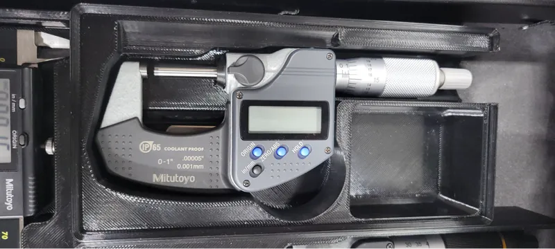 Gridfinity 0-1" Mitutoyo Micrometer With Storage