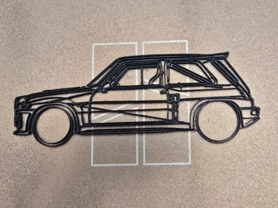 Line art R5 turbo Lateral