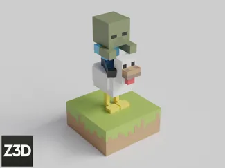 Minecraft Chicken Jockey (AMS Optional)