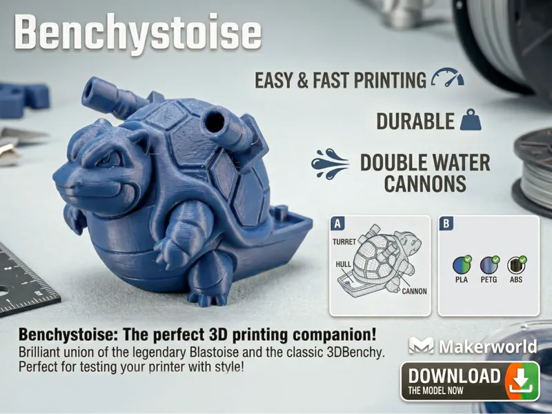 Benchystoise: The Pokemon Benchy (Blastoise style)