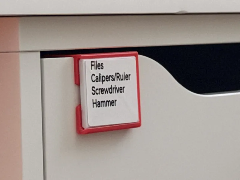 Label clip for IKEA ALEX Drawers 40x30mm/40x15mm