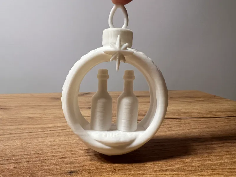 Christmas bauble with bottles