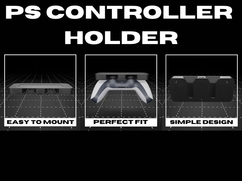 Under-Desk PlayStation Controller Holder