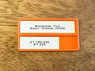 Simple Filament Swatches With space for Label
