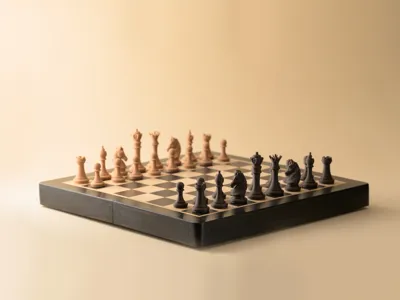 Staunton inspired Magnetic Chess pieces
