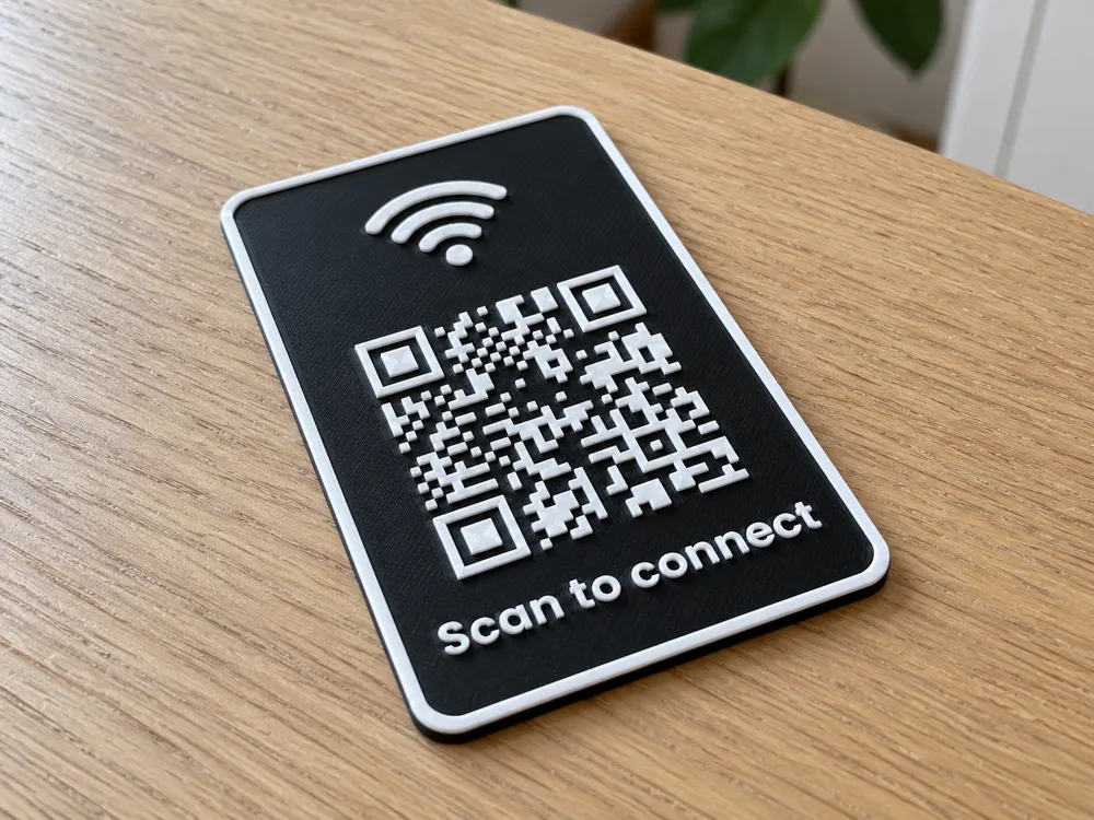 WiFi QR Code Card - Customizable - Free 3D Print Model - MakerWorld