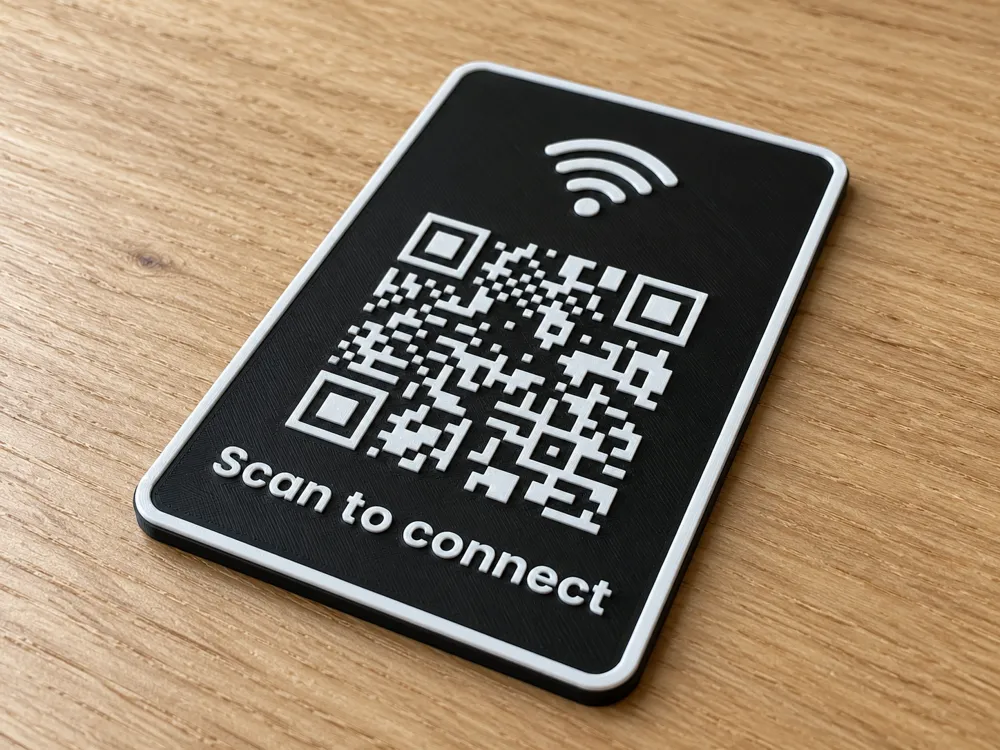 WiFi QR Code Card - Customizable - Free 3D Print Model - MakerWorld