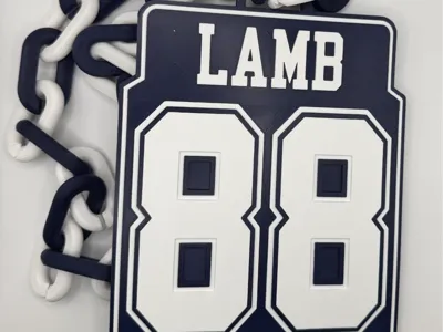 COWBOYS CEEDEE LAMB HYPE CHAIN