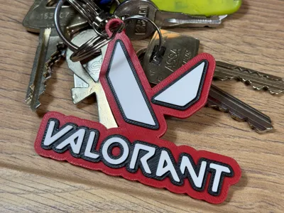 Valorant Logo Keychain – Fully Customizable Colors