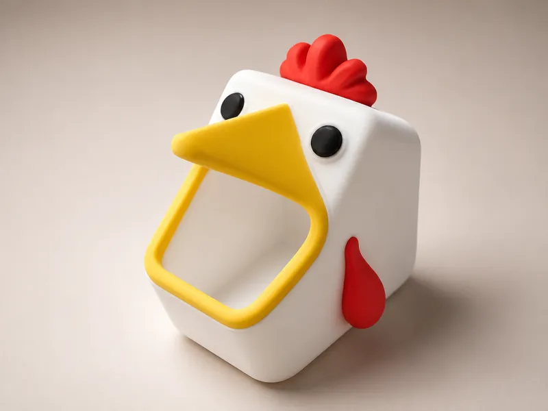 Dispensador Sobres de Salsa con Forma de Gallina