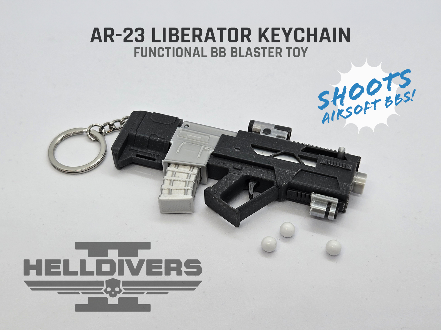 AR-23 Liberator Keychain — Functional Blaster Toy