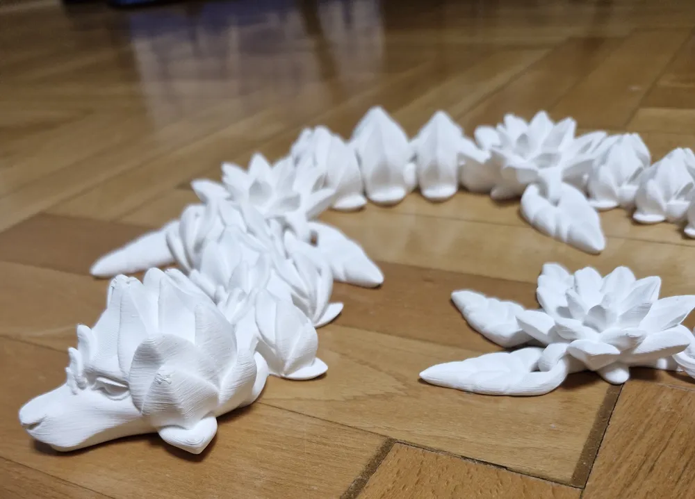 Flower dragon - Free 3D Print Model - MakerWorld