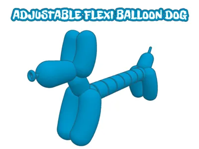 Adjustable Flexi Balloon Dog (Extendable)