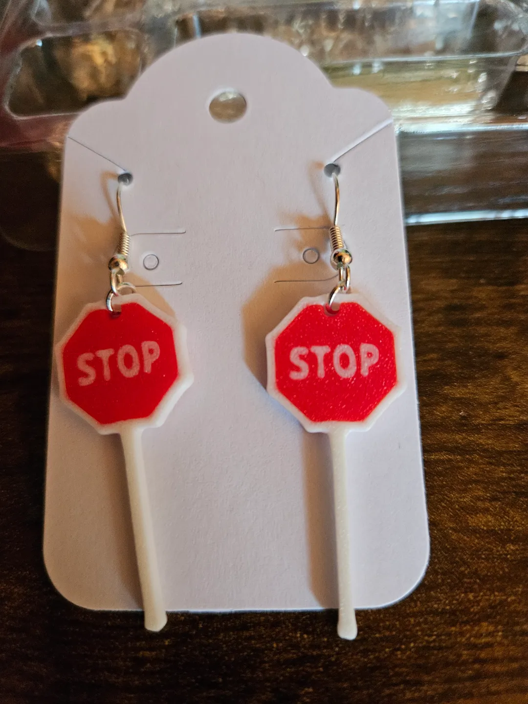 Stop Sign Earrings view 2