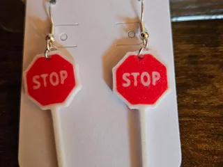 Stop Sign Earrings