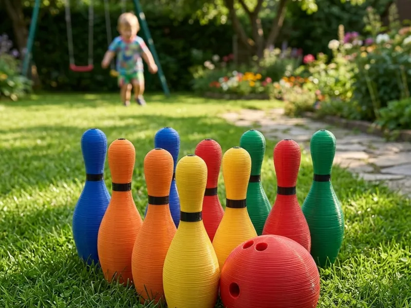 Rainbow Bowling Set - Fun Skill Game for Kids
