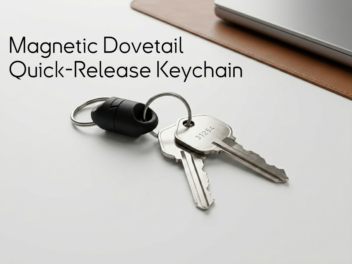 Magnetic Dovetail Quick‑Release Keychain 