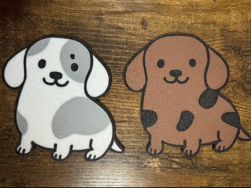 Cute Sausage Dog Coasters (customizable)