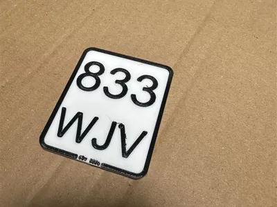e-scooter license plate 3D model not for road use