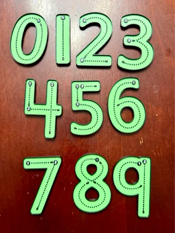 Modelo para impresión 3D: Correct Numeral Formation - 0-9 — vista de referencia 2