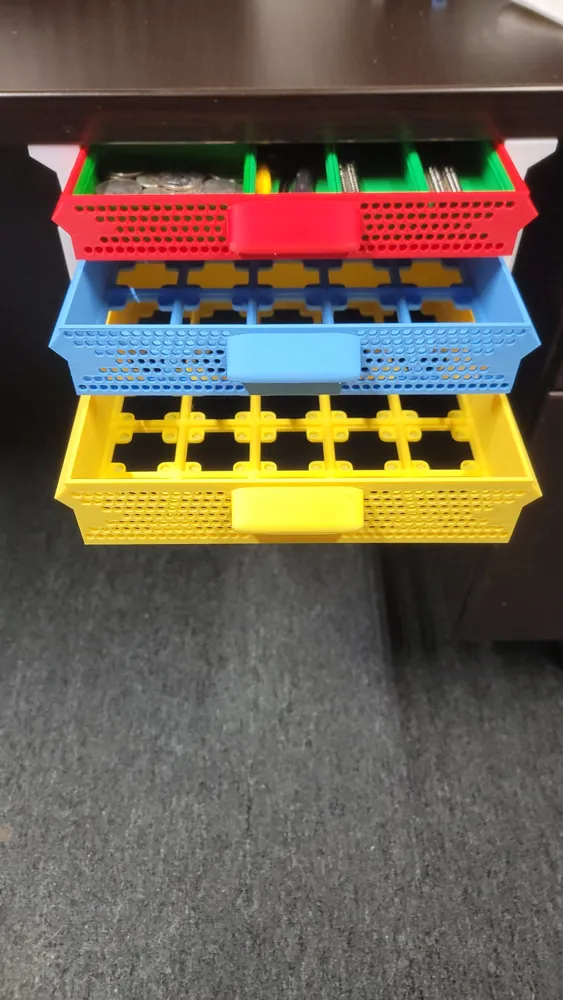 Under Desk Stackable Gridfinity Drawers - Free 3D Print Model - MakerWorld