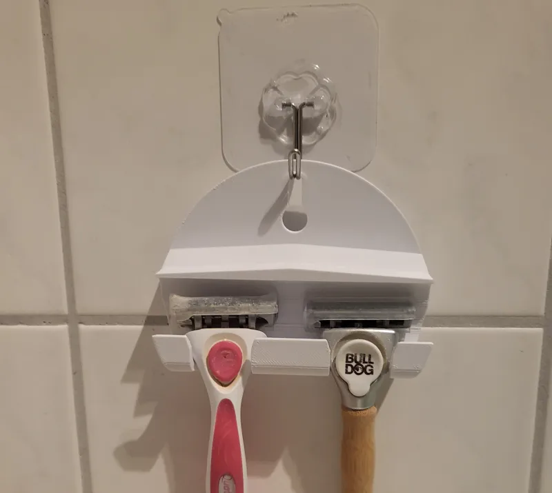 Halter für 2 Rasierer mit Schutz