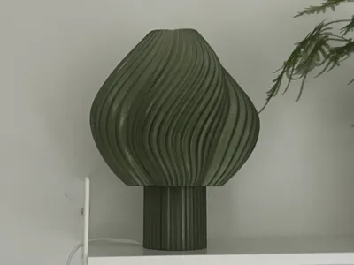 Spiral design lamp - soft geometry
