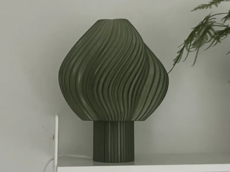 Spiral design lamp - soft geometry