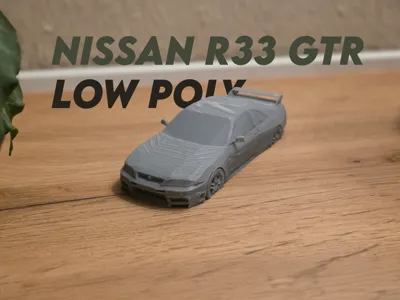 Nissan GTR R33 Low Poly