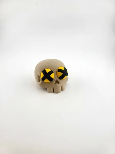 Kawaii Skull with Crossed Eyes – Cute 3D sweet by Mad power MakerWorld ...