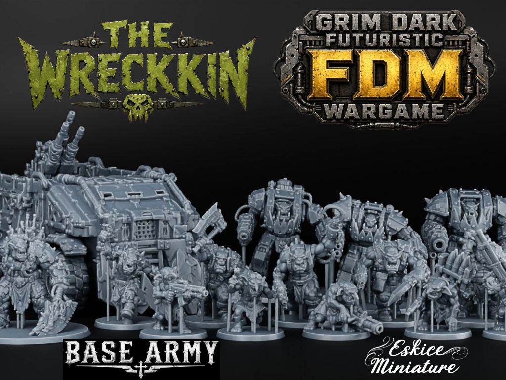 The Wreckkin Ork, BASE ARMY- 32mm grimdark wargame