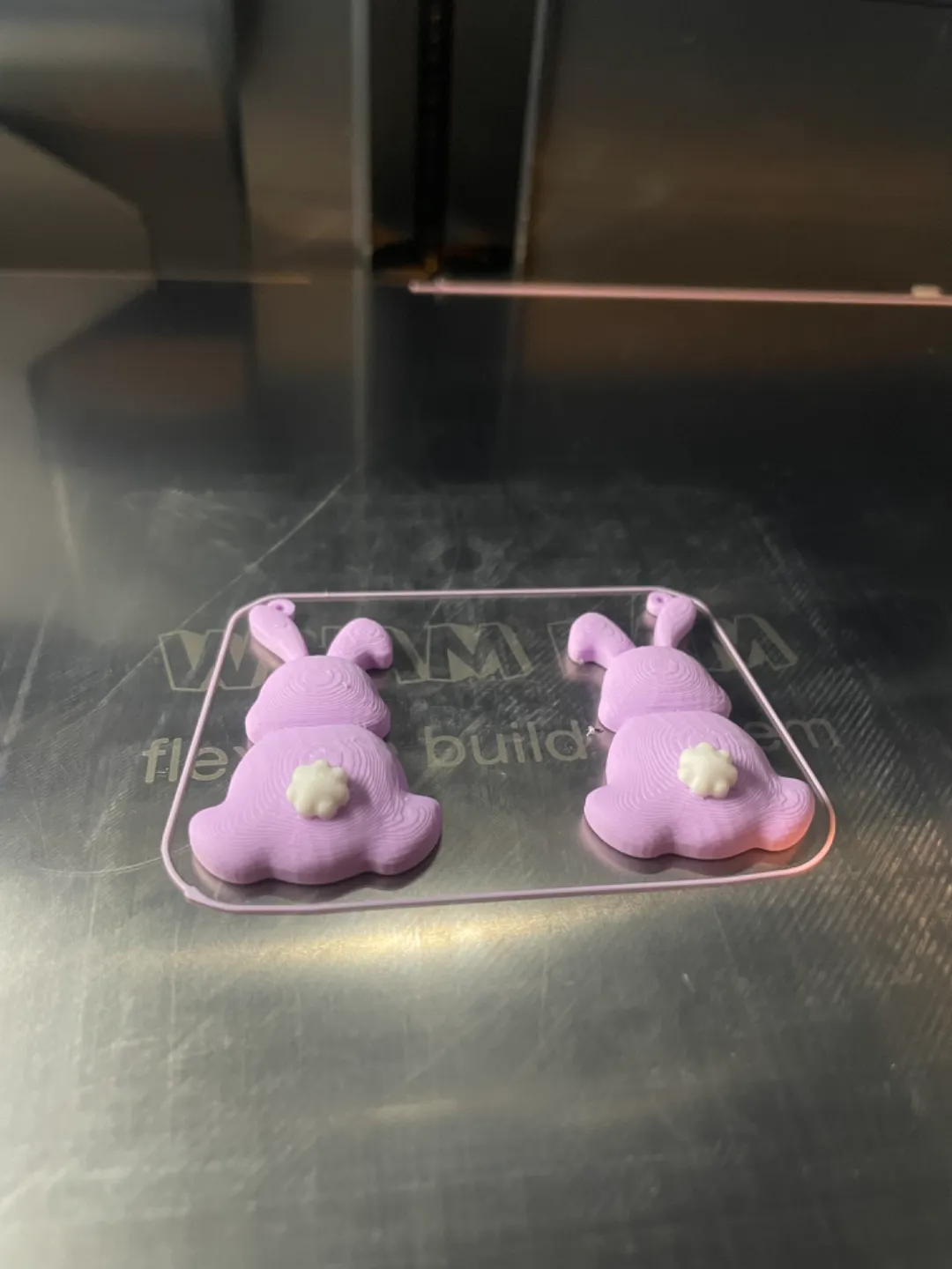 Puffy Bunny Earrings Easter Jewelry view 2
