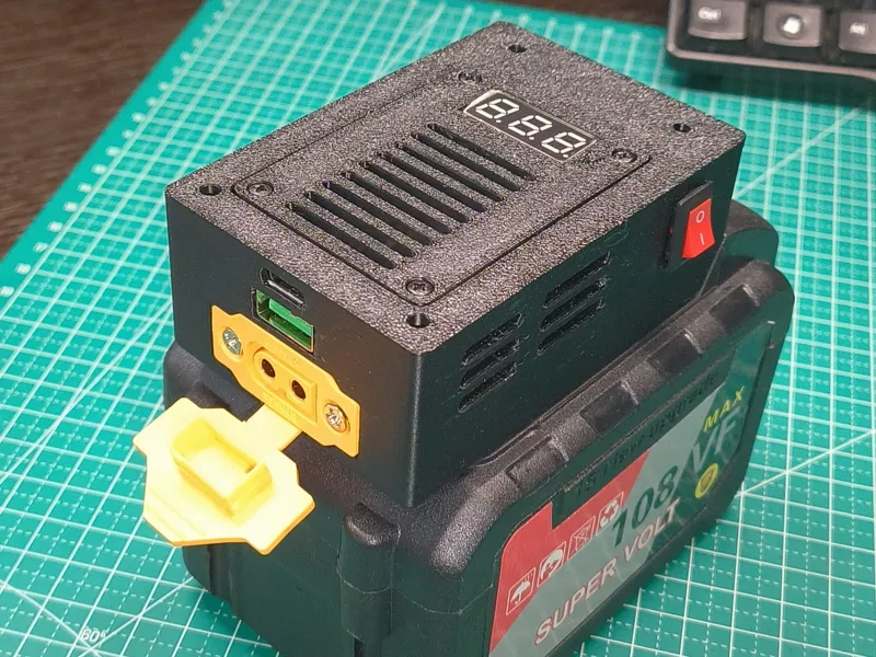 大艺A3电动工具电池带3518快充模块及电压表的XT60和DC取电座
