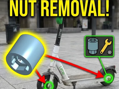 Lime scooter security nut tool