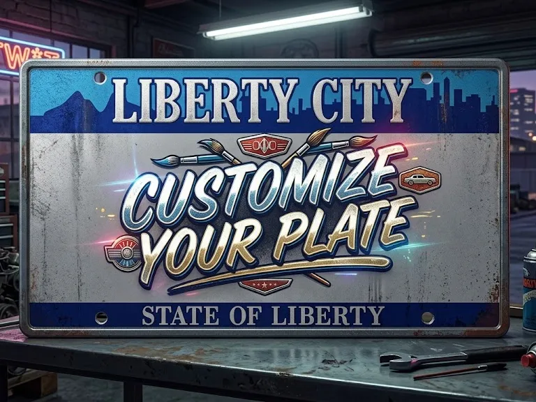 Customizable Liberty City License Plate GTA