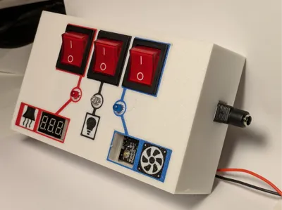 3 switch cable housing, room for proto board