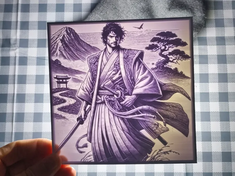 Vagabond Samurai lithophane lamp