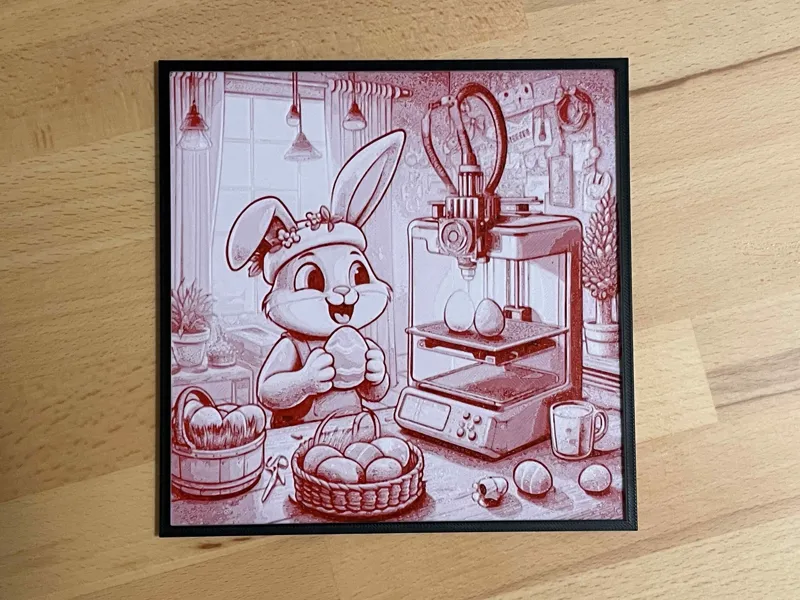 Easter Bunny printing Eggs Hueforge