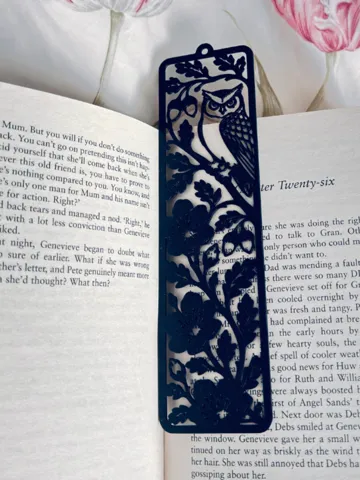 Accesorio de lectura: Owl Bookmark Botanical Wildflower Bookmark — vista de referencia 2