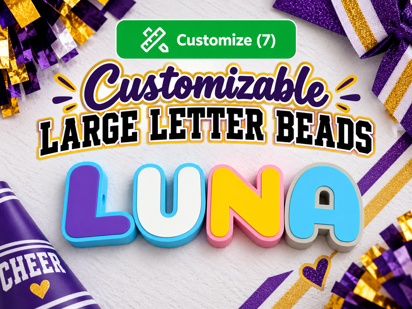 Customizable Large Letter Beads - 1