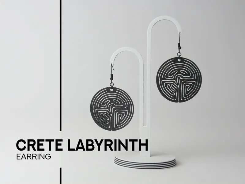 Crete Labyrinth - earrings