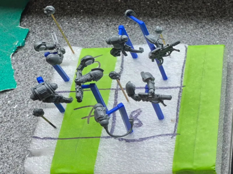 Miniature Sub-Assembly Painting Spikes