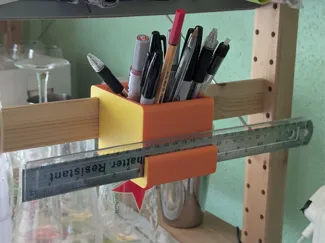 IVAR Shelf Pencil Pot with Ruler Holder