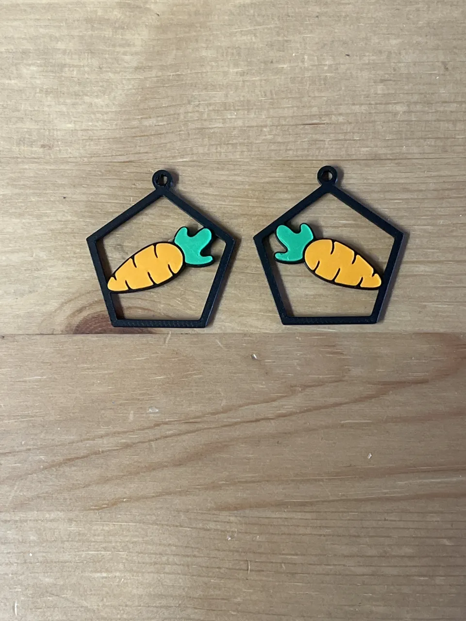 carrot earrings view 2
