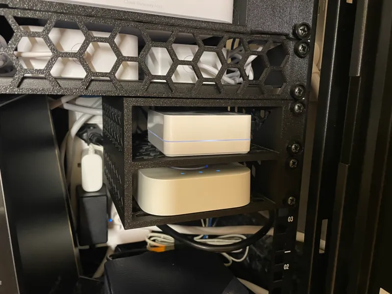 Double half shelf for 10 inch server rack