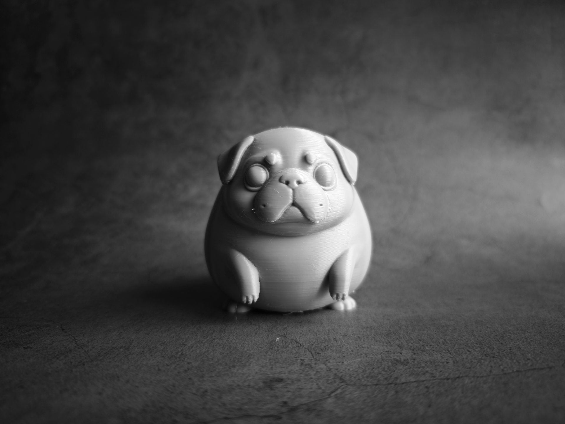 圆滚滚巴哥犬 可爱玩具装饰品摆件