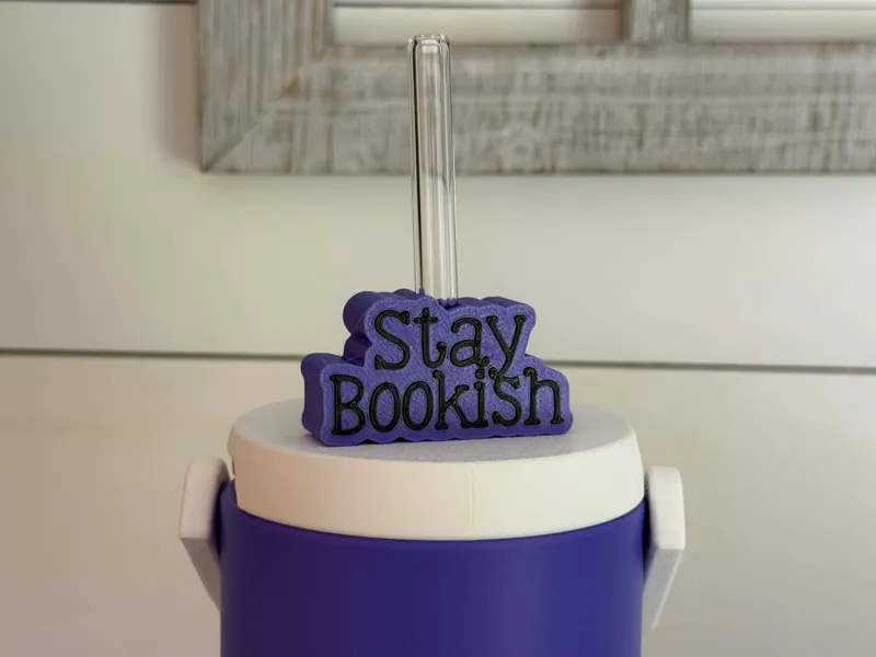 Stay Bookish Straw Topper