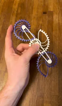 Fidget triple nautile à engrenages — photo 1