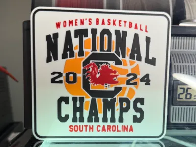 LADY GAMECOCKS 2024 NATIONAL CHAMPIONSHIP SIGN